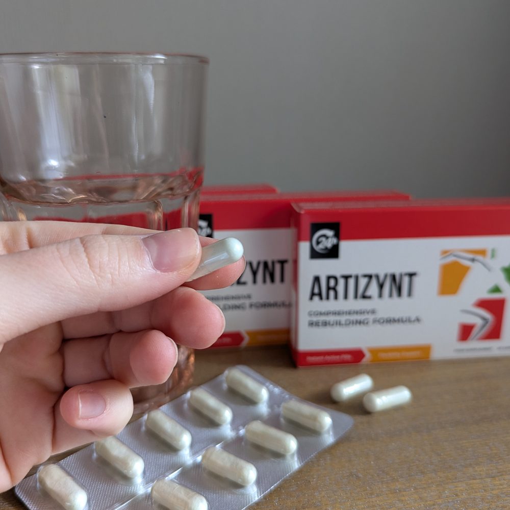 ArtiZynt Gelenk-Kapseln mit Glucosamin und Kollagen, Packung mit Blister